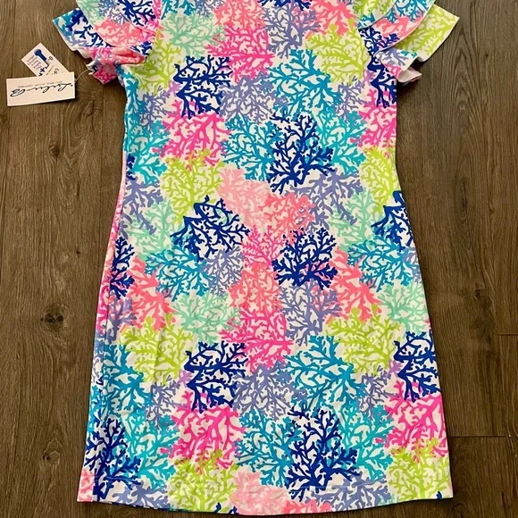 NWT Lulu B Coral Reef Print Shift Dress UPF 50 Plus Size Small new with tags​ - Picture 12 of 12